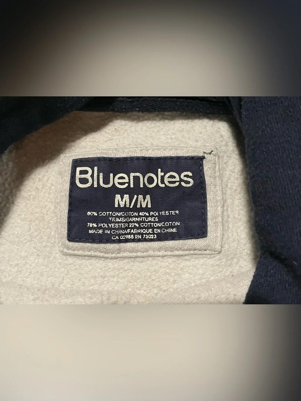 Bluenotes Navy & Light Gray Colorblock Pullover Hoodie - Picture 2 of 2